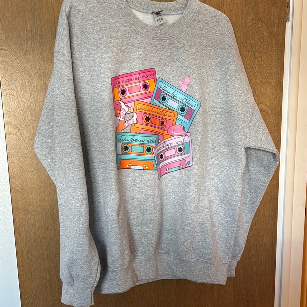 Vintage Cassette Graphic Sweatshirt